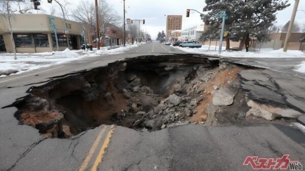 道路の陥没事故は近年増加しており、全国の発生件数は年1万件を超えるという（Lemonade＠AdobeStock）