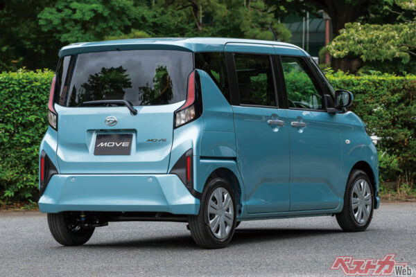 シャープなラインが印象的な新型ムーヴの外観。「カスタム」は設定されず、標準仕様に一本化された