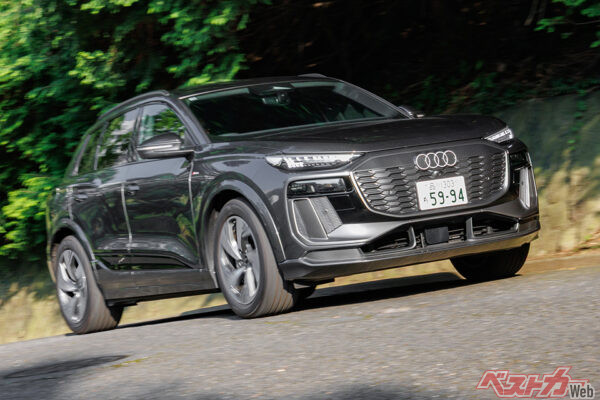 日本に導入されるアウディ Q6 e-tron。純エンジン車からの乗り換えでも戸惑わない自然な乗り味だ