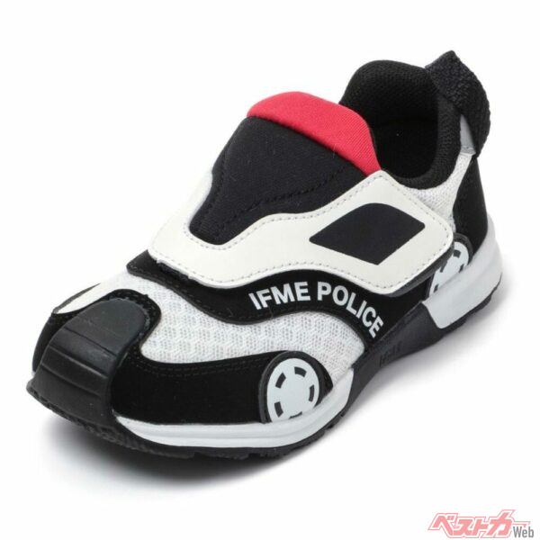 初登場となるシリーズ第一弾では、「はたらくくるま」をモチーフにしたアイテムをラインナップ（写真はベビー・パトカー）