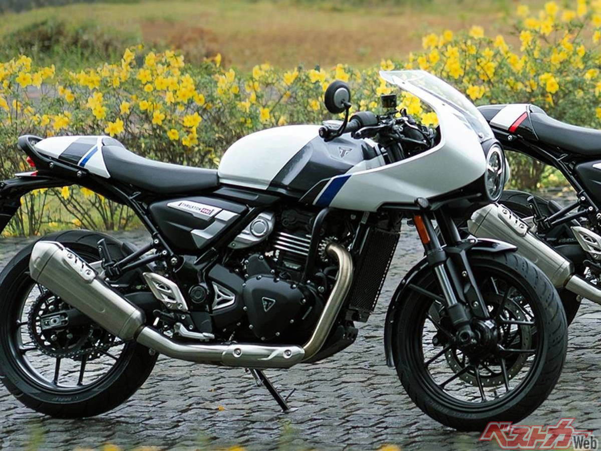 トライアンフ「スラクストン400」発表！ ロケットカウル装備のピュア