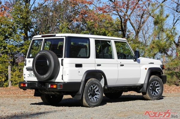 マッドガードを標準装備するランクル70