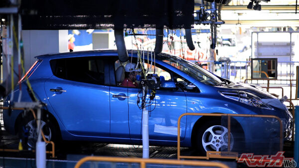 かつて追浜で生産されていた初代リーフ