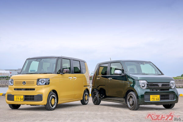 全高1700mm超のスーパーハイトワゴン1位はN-BOX（左）、1700mm未満のハイトワゴン1位はN-WGNと、ホンダがダブルタイトルを獲得。2011年の初代N-BOXから始まったホンダNシリーズの実力の高さがわかる