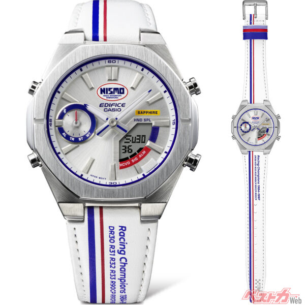 いまでも人気が高い初代NISMOロゴ。レースファン、NISMOファンなら本製品の至る所に「NISMO要素」が見出せるだろう