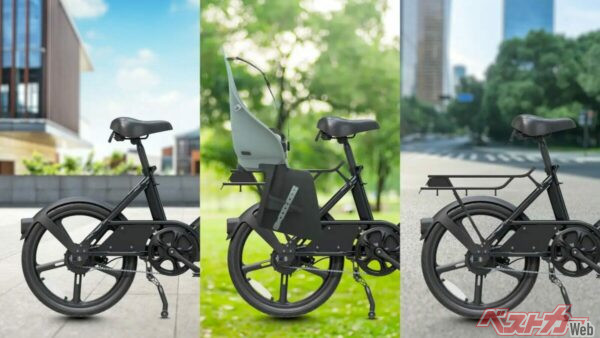 リアキャリアやチャイルドシート付きモデルなど、ライフステージに合わせて選べる3つの仕様を展開