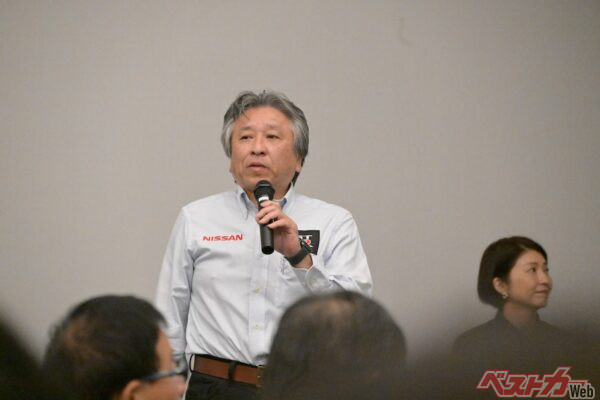 9月で定年を迎えるという松本さん。GT-Rを開発したくて日産に転職し、R35と共に日産を去ることになる。これもまたなにかのご縁だ