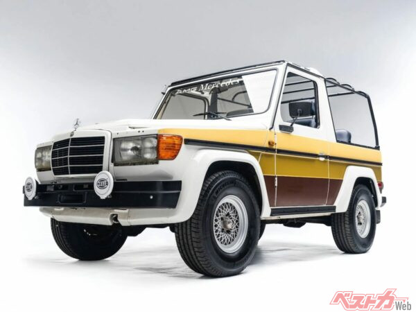 まるで合成写真のように見えるSクラス顔のGクラス。1980年代にこういったオーダーに対応するAMG社の柔軟性にはただただ驚かされる。