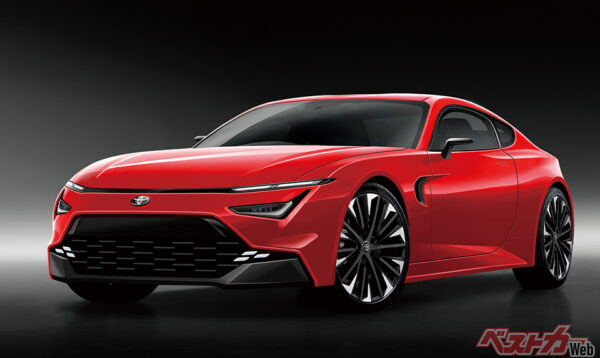 2026年春デビューが予想される新型トヨタ GR86。FRクーペはそのままだが、エンジンは2L直4エンジンへ変更(ベストカー編集部作成の予想CG)