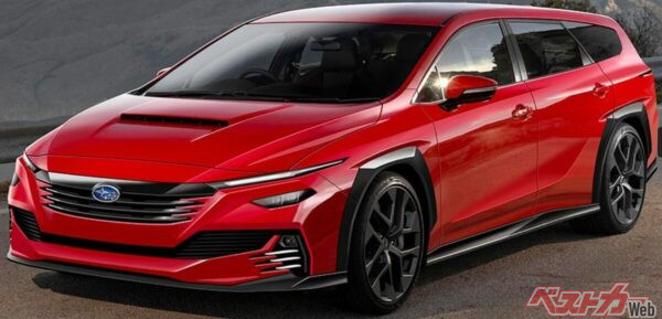 ツーリングワゴンの王道を行くレヴォーグも、フルモデルチェンジを予告するか？（写真はベストカー編集部作成の予想CG）