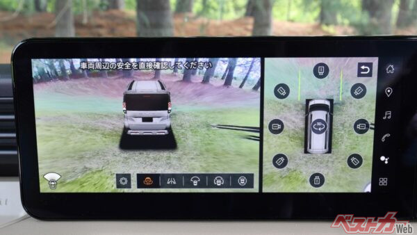 8つの方向から自車を見てくれる「インテリジェント・アラウンドビューモニター」。安心ですね!