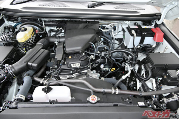 直4、2.7Lガソリンは163ps、25.1kgmを発揮。パワフルとは言えないが、充分な動力性能だ