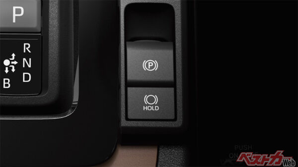 電動パーキングブレーキ・ブレーキホールド機能（2025年8月 一部改良+コンプリートカー “JUNO” 発売時の公式画像より）