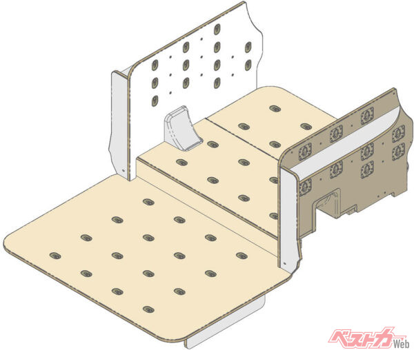 標準架装装備（専用サイドトリム・専用フロア／2025年8月 一部改良+コンプリートカー“JUNO”発売時の公式画像より）
