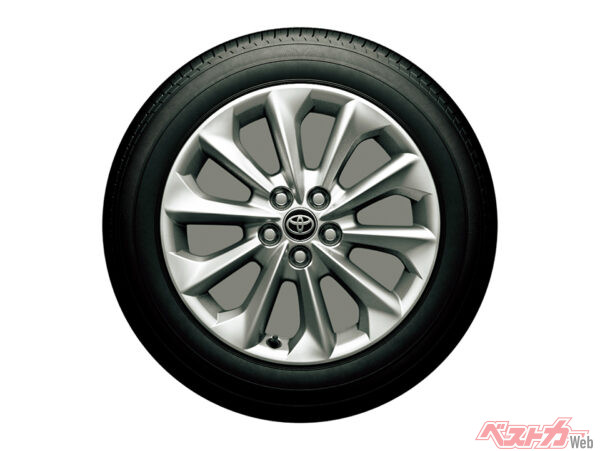 205/55R16タイヤ＆16×7Jアルミホイール（カローラ G・カローラ ツーリング Gに標準装備・2025年5月 一部改良時の公式画像より）