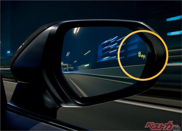 ブラインドスポットモニター インジケーター部（2025年5月 一部改良時の公式画像より）