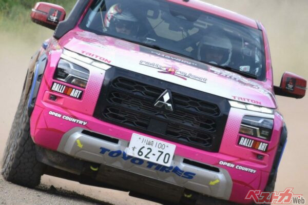 三菱トライトン「北の大地」で躍動!!　悔しい結果も収穫多数!!　市販車フィードバックで「強いトライトン」に進化するぞ