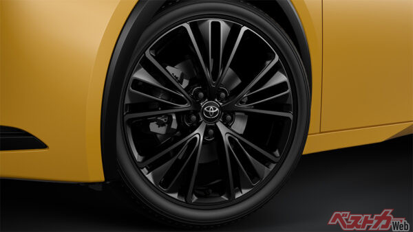 195/50R19タイヤ＆19×6.5Jアルミホイール（ブラック／センターオーナメント付／2025年7月 一部改良・特別仕様車設定時の公式画像より）