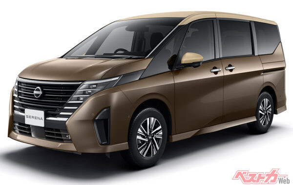 日産 セレナ e-POWER HSV クリスタルブラン・利休（2024年9月 一部仕様向上実施時の公式画像より）