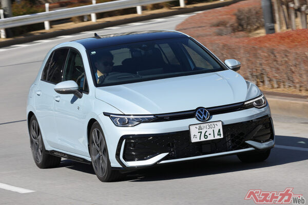 フォルクスワーゲン ゴルフ（価格：349万9000～749万9000円）。廉価グレードが1.5Lターボに進化