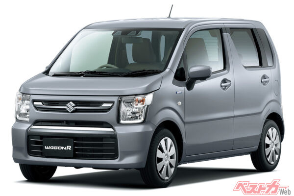 夜間の歩行者を含めて検知可能なデュアルカメラブレーキサポートを全車標準化し、安全装備を強化したスズキ ワゴンR。MT設定は「FX」のみ。価格は129万4700〜141万7900円