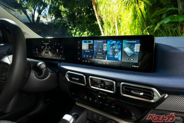 12.3インチデュアルディスプレイを標準装備