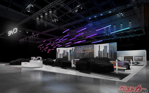 BYD乗用車ブースのイメージ