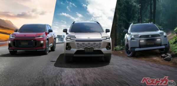 右からアドベンチャー、コア、GR SPORT