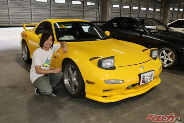 原作初期の高橋啓介仕様のFDに仕上げるべく黄色のFD RX-7 タイプRを探して購入した羽柴さん