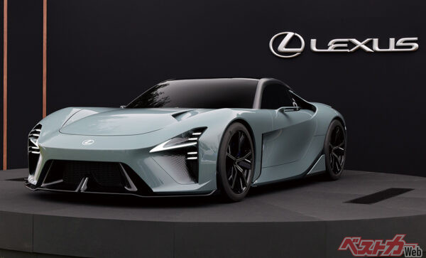 レクサス スポーツコンセプト（出展確率99％）。2025年8月に米国で公開。JMSで日本初公開となりそう。V8ツインターボで2026年中に登場予定のGRスーパースポーツのレクサス版。未発表のパワーユニットも気になるところ