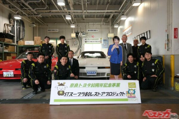 エンジニア6人、ボディ関連2人、ペイント関連2人という10人からなるスープラのレストアプロジェクトチーム