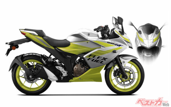 バイオエタノール85％の混合燃料が使用可能なフレックス燃料車（FFV)、GIXXER SF 250 FFV