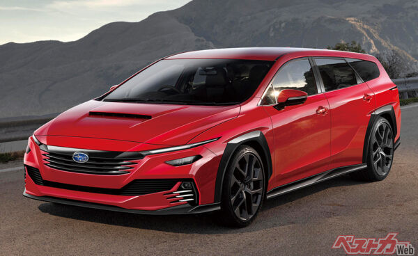 ベストカー編集部が作成した新型スバル レヴォーグの予想CG