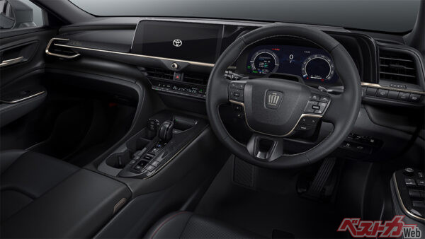 専用内装色 ブラックラスター（2024年10月 クラウン専門店「THE CROWN」専用特別仕様車設定時の公式画像より）