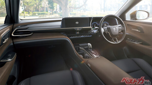 クラウン CROSSOVER Z（2.5Lハイブリッド車）（内装色 ： ブラック／サドルタン）（2024年4月 一部改良・特別仕様車設定時の公式画像より）