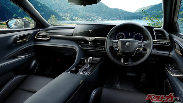 トヨタ クラウンエステート RS（プラグインハイブリッド車／内装色：グレイッシュブルー・2025年3月 発売開始時の公式画像より）