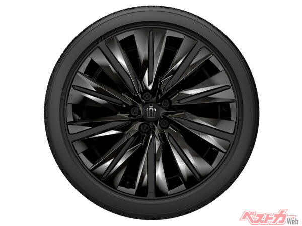 235/45R21タイヤ＆21×8.5Jアルミホイール（マットブラック塗装）＆エアロホイールカバー（メタルスターグロスブラック塗装・2025年3月 発売開始時の公式画像より）