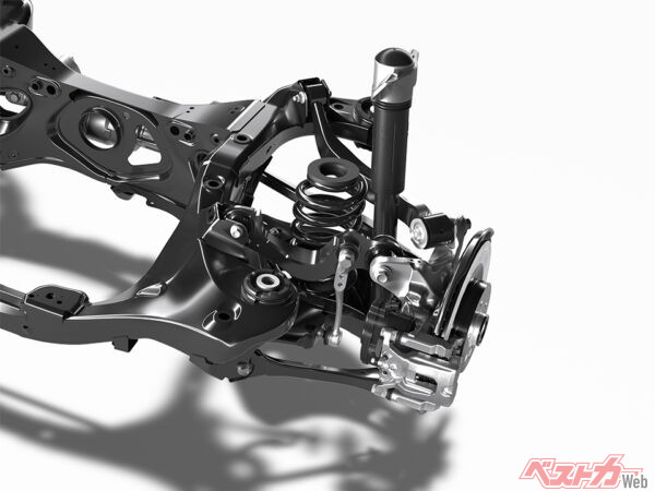 マルチリンク式リヤサスペンション（2025年3月 発売開始時の公式画像より）