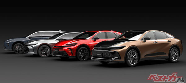 新型クラウン群4モデル（2025年3月 発売開始時の公式画像より）