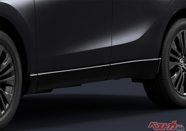 ロッカーモール(艶あり黒塗装・2025年6月 一部改良実施および特別仕様車設定時の公式画像より)