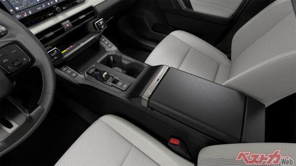 トヨタ RAV4 CORE（プロトタイプ）センターコンソール（リバーシブル［表］・2025年5月 世界初公開時の公式画像より）
