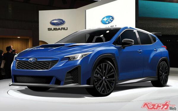 こちらはベストカーの予想CG。Performance-B STI Conceptの答え合わせはJMSの会場で