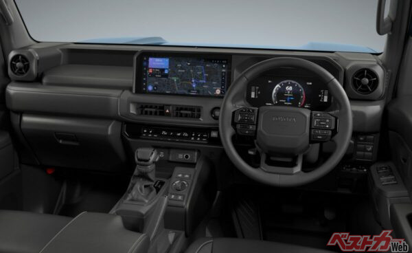 助手席側のダッシュボードまわりはハイラックスチャンプに似た仕上がり