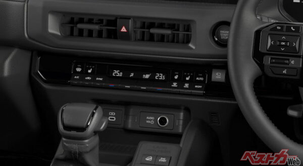 ランクル250と似たイメージだが、ベンチレーション機能の有無などが異なる