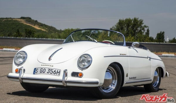 H(ヒストリックナンバー)が装着されているポルシェ356