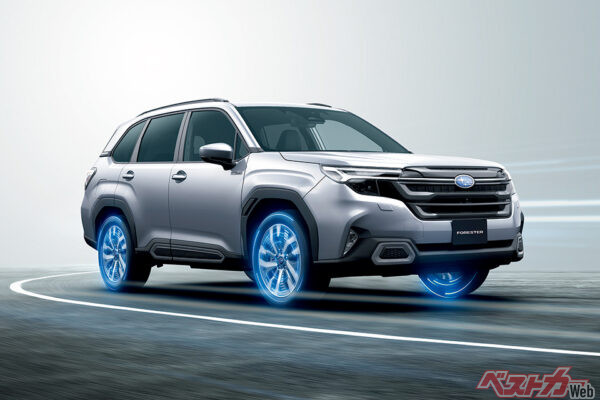 シンメトリカルAWD×ストロングハイブリッド走行イメージ（2025年4月 フルモデルチェンジ発表時の公式画像より）