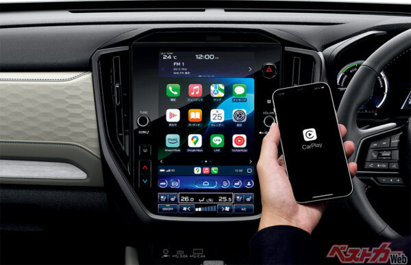 11.6インチセンターインフォメーションディスプレイ&インフォテインメントシステム（2025年4月 フルモデルチェンジ発表時の公式画像より）