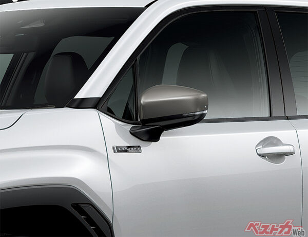 X-BREAK S:HEV / X-BREAK S:HEV EX 電動格納式リモコンドアミラー（ダークグレー塗装）（2025年4月 フルモデルチェンジ発表時の公式画像より）