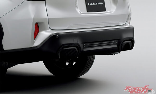 X-BREAK S:HEV / X-BREAK S:HEV EX リヤバンパーガード 無塗装ブラック（テクスチャー）（2025年4月 フルモデルチェンジ発表時の公式画像より）