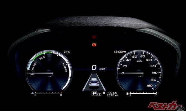 Premium S:HEV / X-BREAK S:HEV 12.3インチフル液晶メーター（パワーメーター付）（2025年4月 フルモデルチェンジ発表時の公式画像より）